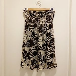 NWT Request Smocked Tribal Strapless Boho Top M